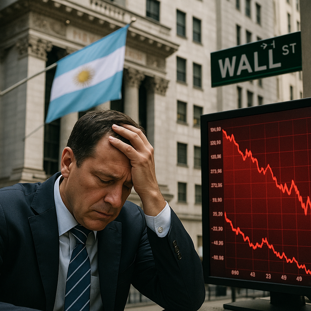 Acciones argentinas en Wall Street cayeron hasta 24% tras derrota electoral