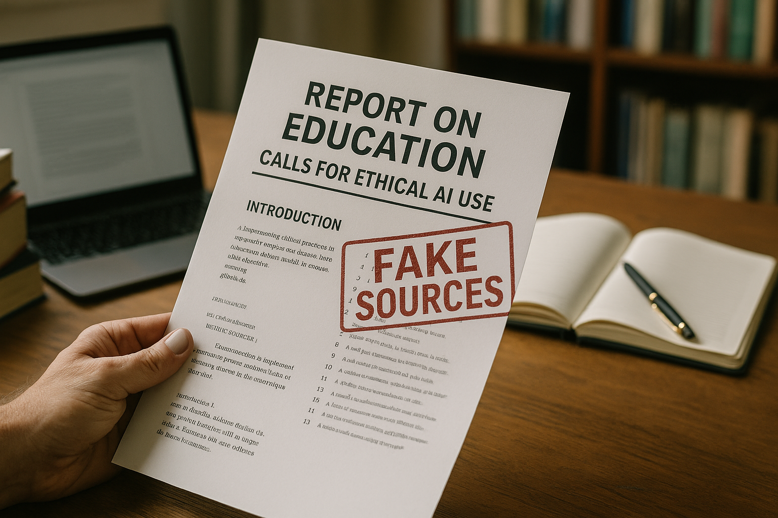 Informe sobre educación pide uso ético de IA y presenta fuentes falsas