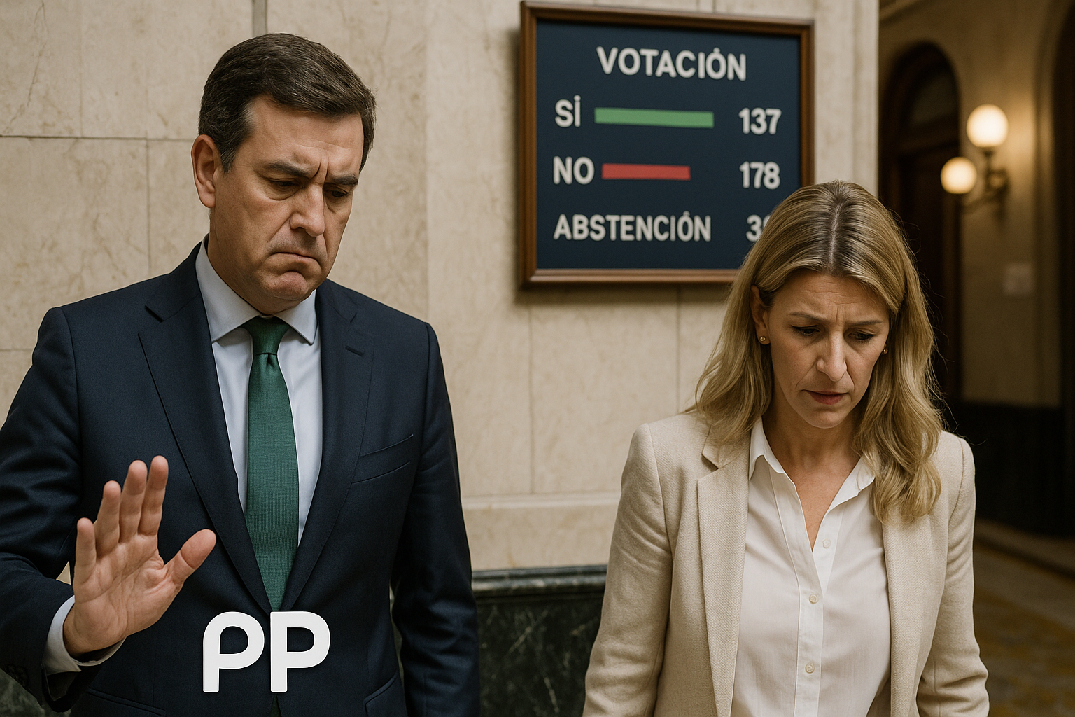 PP critica al Gobierno tras la derrota en la votación de jornada laboral