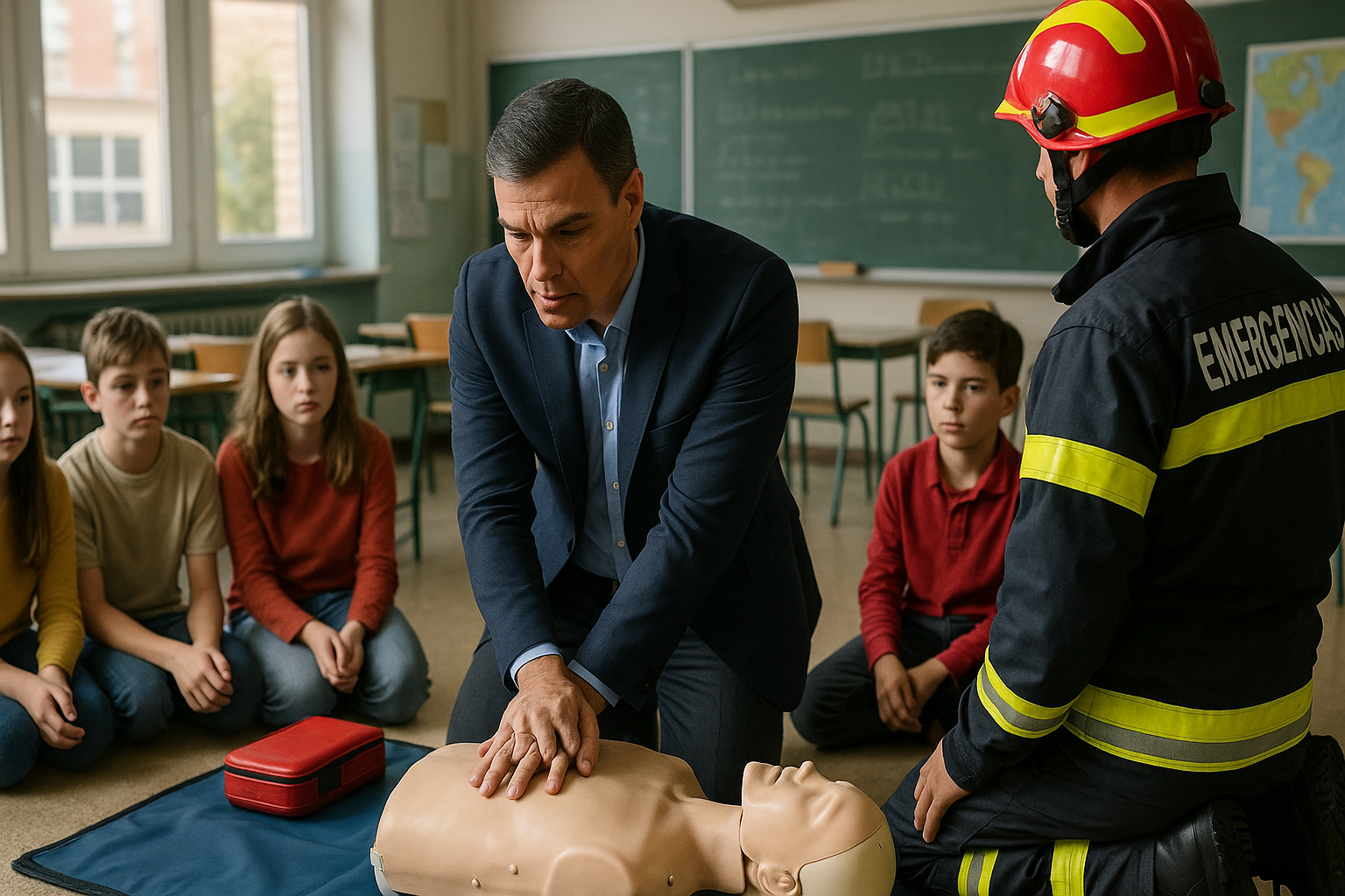 Sánchez defiende formación obligatoria en emergencias para escolares