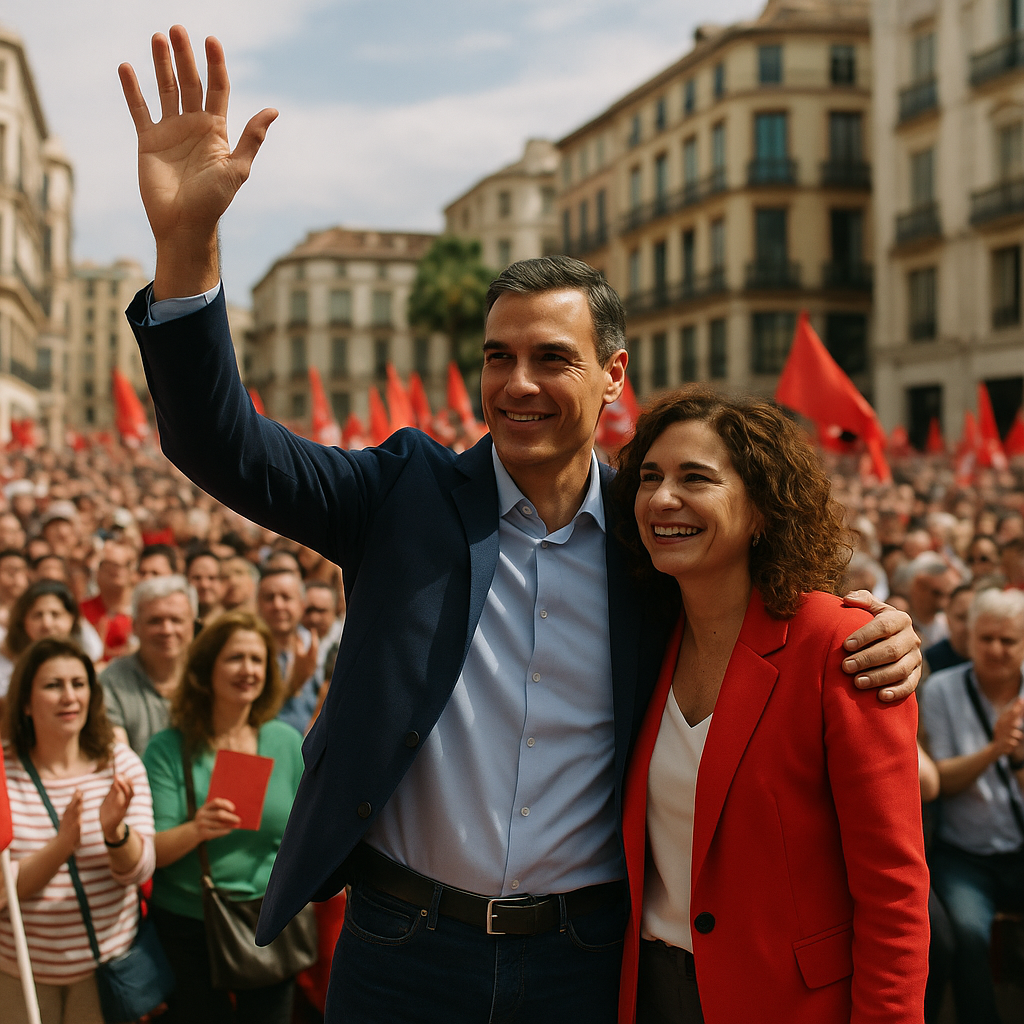 Pedro Sánchez impulsa su estrategia electoral en Málaga por María Jesús Montero