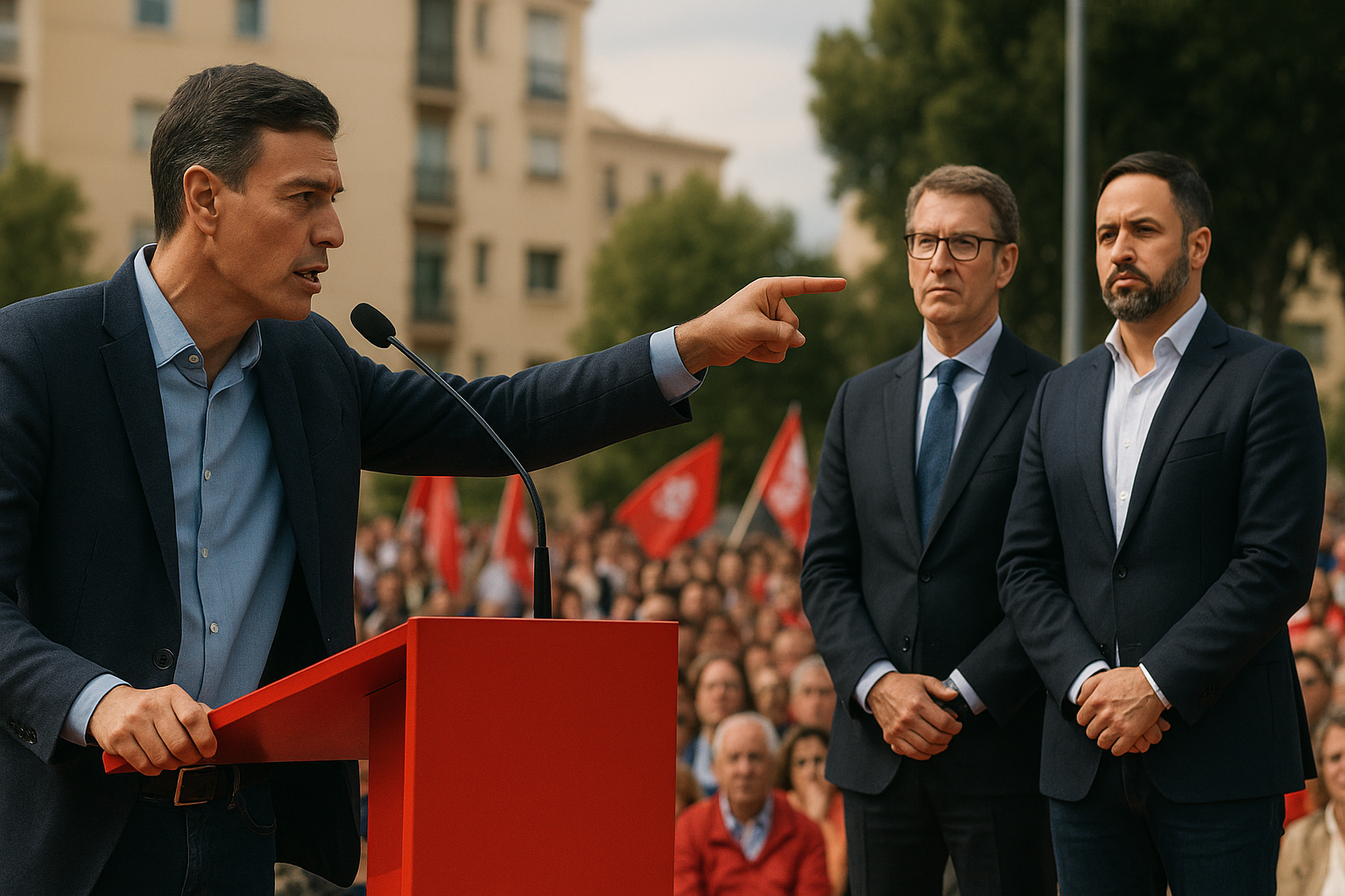 Sánchez critica al PP por su relación con la ultraderecha en mitin