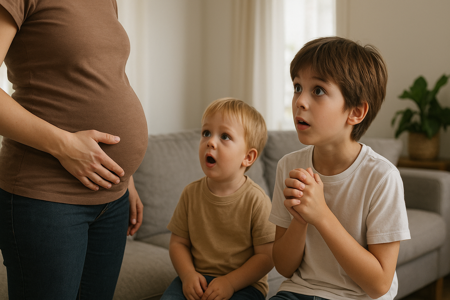 Reacción de los hijos de Juana Repetto al enterarse de que tendrán un hermanito