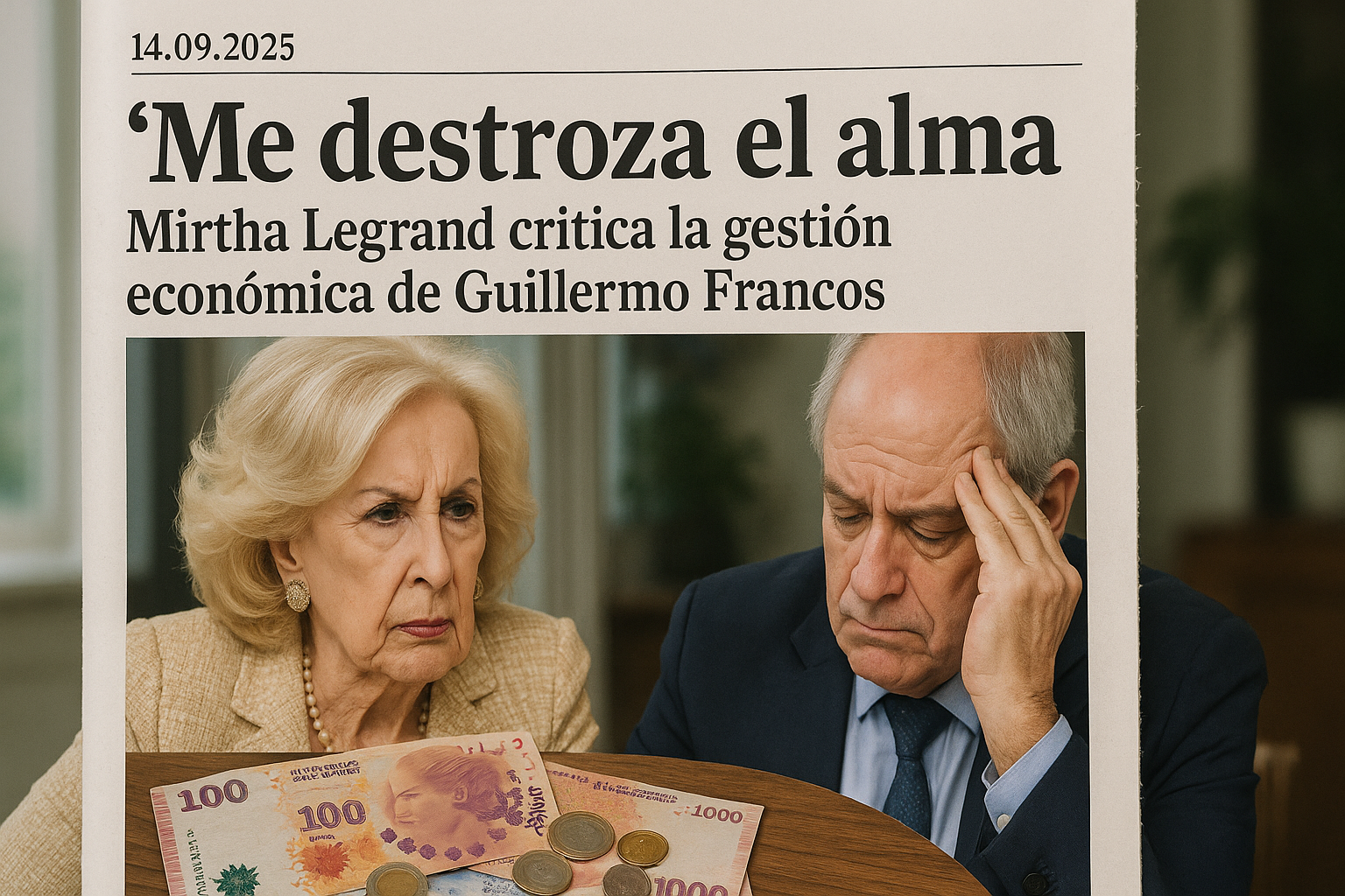 Mirtha Legrand critica la gestión económica de Guillermo Francos