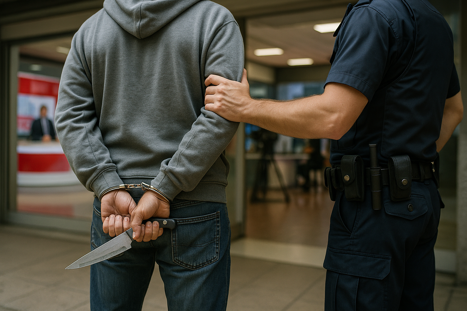 Intento de ataque en Crónica TV: detenido un hombre con antecedentes