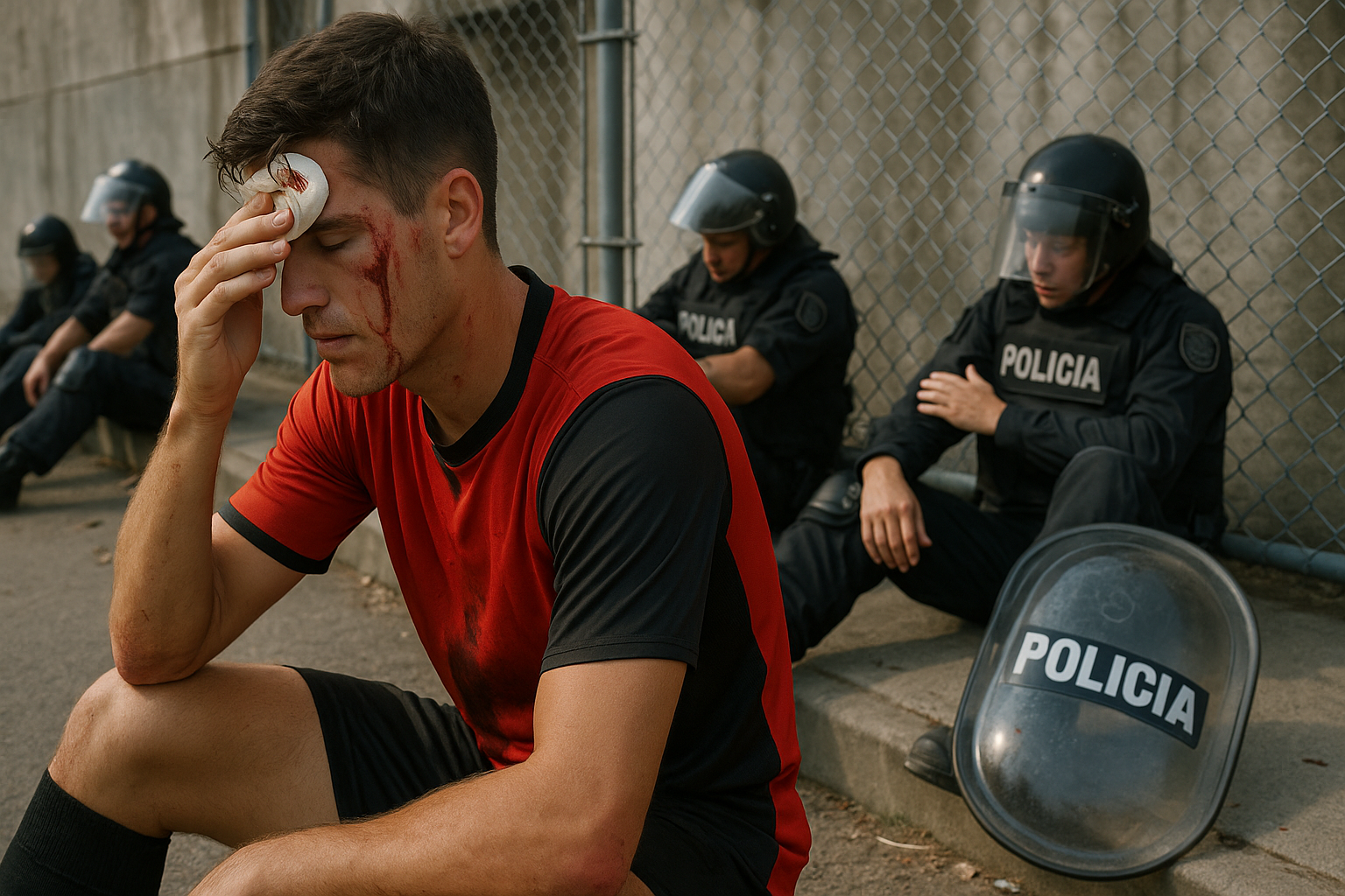Violencia en Colón: un jugador y cuatro policías heridos