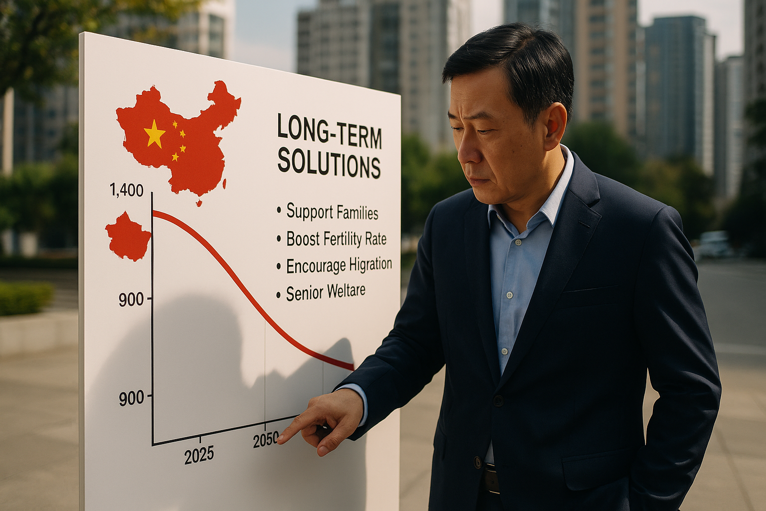 China enfrenta descenso poblacional y planea soluciones a largo plazo