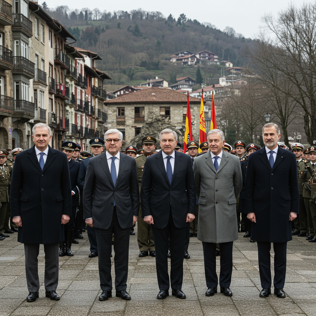 Steinmeier pide perdón en Gernika por el bombardeo nazi junto al Rey Felipe VI